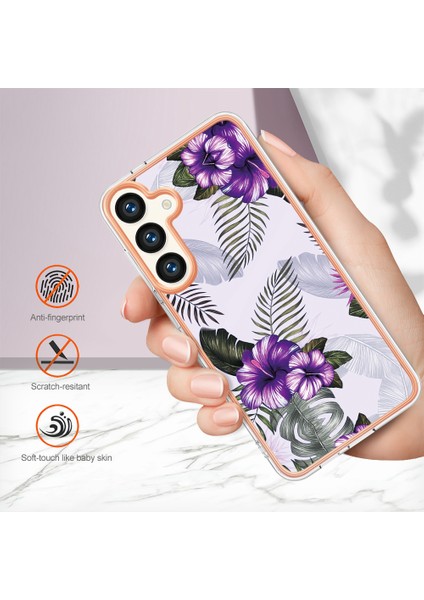 Samsung Galaxy S25 Için Desenli Pc + Tpu Hibrit Telefon Kılıfı Mor (Yurt Dışından) modelleri