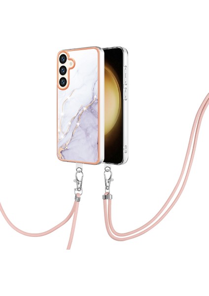 Samsung Galaxy S25 Için Tpu Telefon Kılıfı, Çapraz Askı Beyaz (Yurt Dışından)