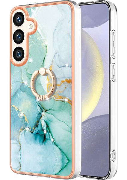 Samsung Galaxy S25 Için Mermer Desenli Telefon Kılıfı, Halkalı Ayaklık Yeşil (Yurt Dışından) indirimleri