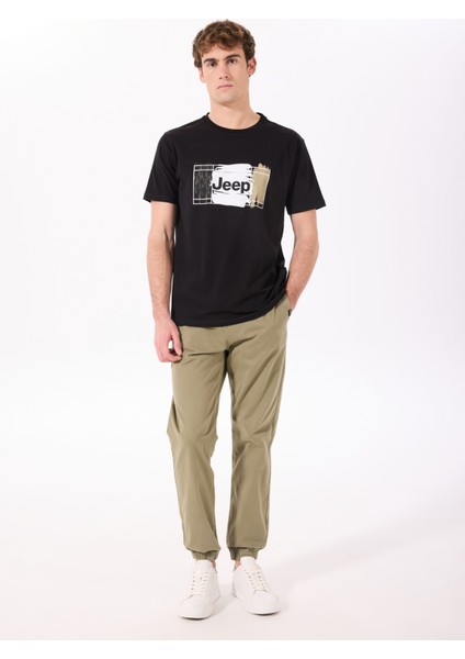 Lastikli Bel Lastikli Paça Standart Haki Erkek Pantolon J4WM-PNT4999