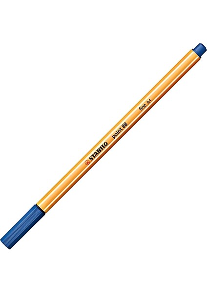 | Point 88 Fineliner Kalem, 0.4 mm Uç, Mavi, Metal Destekli Uç, Altıgen Tasarım