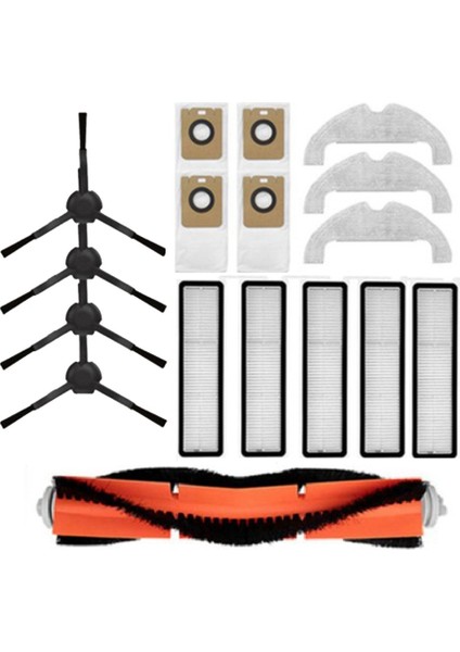 17 Adet Kiti Xiaomi Dreame Bot D10 Artı RLS3D Robotlu Süpürge Hepa Filtre Paspas Bezi Ana Yan Fırça Toz Torbası (Yurt Dışından)