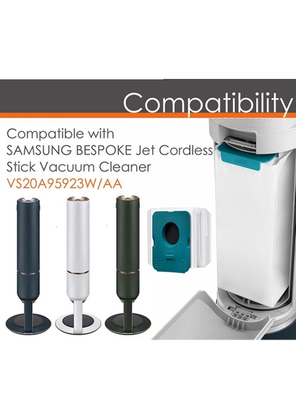 Samsung Için VCA-ADB95 Ismarlama Jet Clean Istasyonu Toz Torbası VCA-ADB95 Ismarlama Jet Clean Istasyonu Elektrikli Süpürge Aksesuarları, 10'lu Paket (Yurt Dışından)