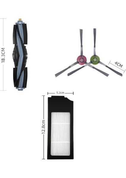 Ecovacs Deebot X1 Omni Turbo Elektrikli Süpürge Aksesuarları Ana Fırça Yan Fırça Seti Hepa Filtre Yedek Parçaları (Yurt Dışından) indirimleri