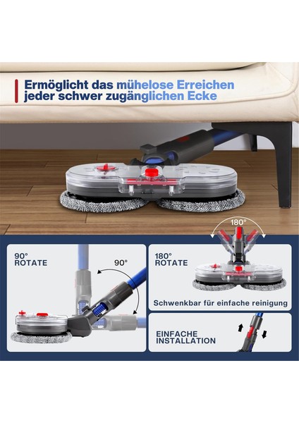 Dyson V7/V8/V10/V11/V15 Elektrikli Süpürge Için Paspas Aparatı - Çıkarılabilir Su Tanklı Elektrikli Zemin Paspası Aksesuarı (Yurt Dışından) fiyatları