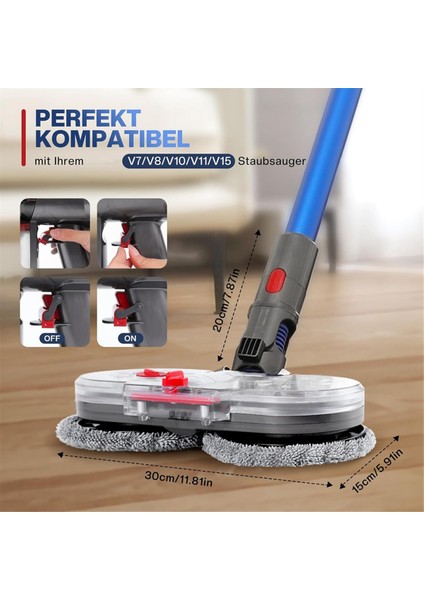 Dyson V7/V8/V10/V11/V15 Elektrikli Süpürge Için Paspas Aparatı - Çıkarılabilir Su Tanklı Elektrikli Zemin Paspası Aksesuarı (Yurt Dışından) modelleri
