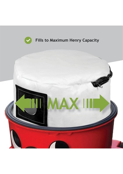Numatic Henry Hetty Elektrikli Süpürge Için Ömür Boyu Yeniden Kullanılabilir Fermuarlı Bez Toz Torbası (Yurt Dışından) indirimleri