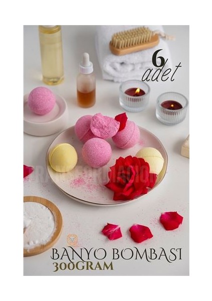 Banyo Bombası Jakuzi Küvet Banyo Bombası Topu 6 Adet 300 gr