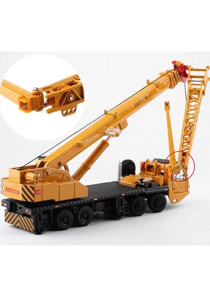 1:55 Mega Kaldırıcı Alaşımlı Döküm Modeli 4 Ön Tekerlek Direksiyon Bağlantısı 360 Derece Döndürme Çalışma Platformu Vinç Çocuk Hediyeler (Yurt Dışından)