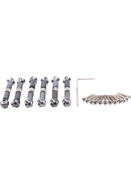 6 Adet Ayarlanabilir Metal Bağlantı Çekme Çubuğu Ön/arka Servo Bağlantı Wltoys A949 A959 A969 A979 K929 Rc Araba Yükseltme Yedek, Gri (Yurt Dışından)