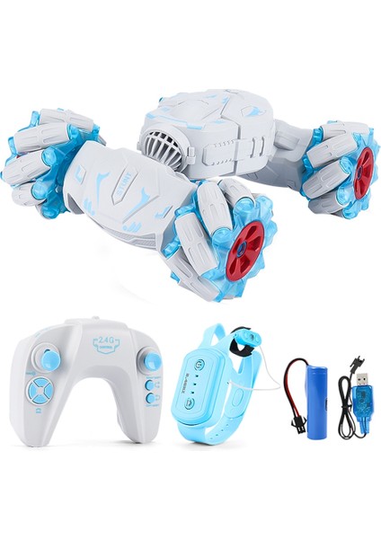 Rc Dublör Araba Uzaktan Kumanda Izle Hareket Sensörü Elektrikli Oyuncak Rc Drift Araba Rotasyon Hediye Çocuk Boys Doğum Günü-Mavi (Yurt Dışından)