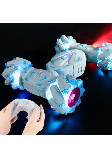 Rc Dublör Araba Uzaktan Kumanda Izle Hareket Sensörü Elektrikli Oyuncak Rc Drift Araba Rotasyon Hediye Çocuk Boys Doğum Günü-Mavi (Yurt Dışından)