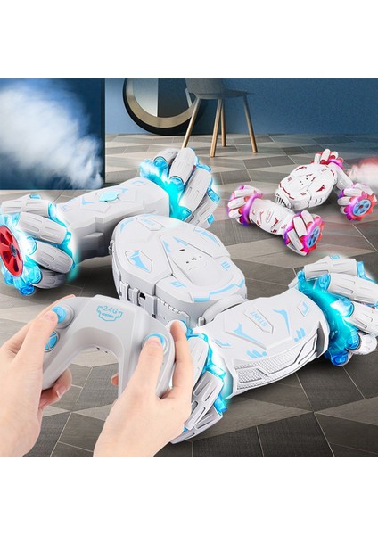 Rc Dublör Araba Uzaktan Kumanda Izle Hareket Sensörü Elektrikli Oyuncak Rc Drift Araba Rotasyon Hediye Çocuk Boys Doğum Günü-Mavi (Yurt Dışından)
