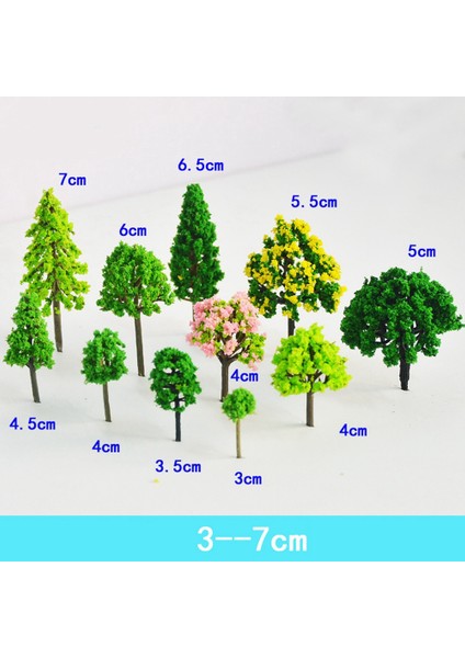 Mini Model Ağaçlar Model Tren Sahne Karışık Minyatür Ağaçlar Yapay Wargame Ağaçları Model Demiryolu Sahne, Set A, 55 Adet (Yurt Dışından)