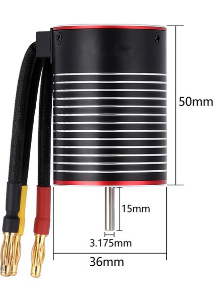 3650 Fırçasız Motor 3600KV 4500KV 5200KV 1/8 1/10 Rc Araba Drift Yarışı Off-Road Canavar Kısa Kulvar Kamyon, 4500KV (Yurt Dışından)