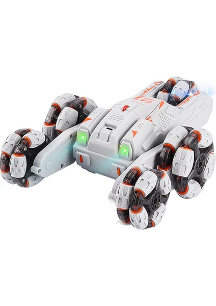 Rc Dublör Araba Beş Tekerlekli 2.4g Izle Hareket Kontrolü Tırmanma ve Sürüklenen Araba Doğum Günü Hediyesi Oyuncaklar Çocuklar Için-Gri (Yurt Dışından)