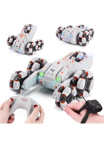 Rc Dublör Araba Beş Tekerlekli 2.4g Izle Hareket Kontrolü Tırmanma ve Sürüklenen Araba Doğum Günü Hediyesi Oyuncaklar Çocuklar Için-Gri (Yurt Dışından) fiyatları