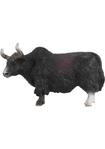 14.5x3.5x8.5 cm Klasik Siyah Yak Hayvanlar Aksiyon Figürleri Sığır Boğa Öküz Heykelcik Pvc Sevimli Gerçekçi Model Oyuncak (Yurt Dışından)