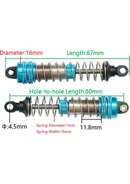 4 Adet Metal Amortisör Damperi Xlf X03 X04 X03A Max X04A Max 1/10 Rc Araba Fırçasız Canavar Kamyon Için Yükseltme Parts1 (Yurt Dışından)