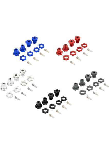 Adet Metal 17MM Kamalı Tekerlek Altıgen Hub Adaptörü 5353 Traxxas E-Revo E-Maxx T-Maxx Revo 3.3 Summit Xo-1 Yükseltme Parçaları, 4 (Yurt Dışından)