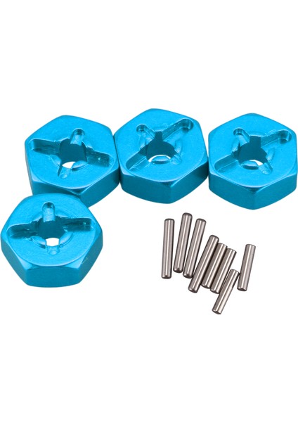 Alüminyum Alaşımlı 12MM Birleştirici Tekerlek Hub Hex Adaptörü Yükseltmeler Wltoys 144001 1/14 Rc Araba Yedek Parçaları, Mavi (Yurt Dışından)