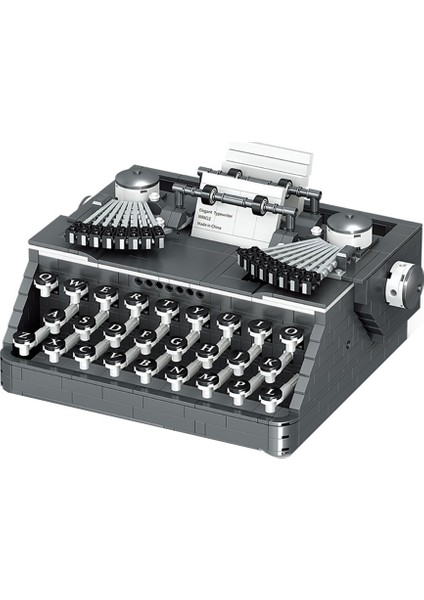 Yaratıcı Retro Klasik Daktilo Klavye Mini Boyutu Yapı Taşları Dıy Yazma Makinesi Tuğla Oyuncaklar Çocuk Hediyeler Için (Yurt Dışından)