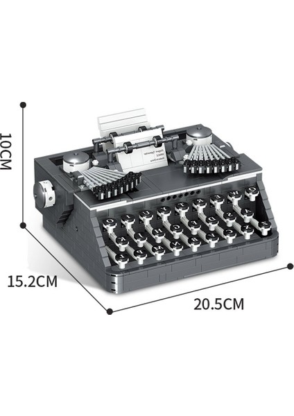 Yaratıcı Retro Klasik Daktilo Klavye Mini Boyutu Yapı Taşları Dıy Yazma Makinesi Tuğla Oyuncaklar Çocuk Hediyeler Için (Yurt Dışından)