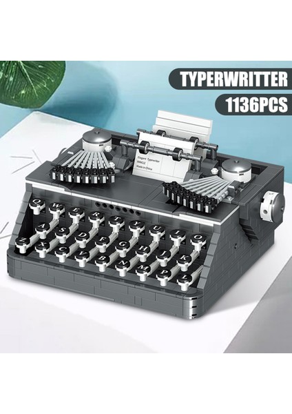 Yaratıcı Retro Klasik Daktilo Klavye Mini Boyutu Yapı Taşları Dıy Yazma Makinesi Tuğla Oyuncaklar Çocuk Hediyeler Için (Yurt Dışından)