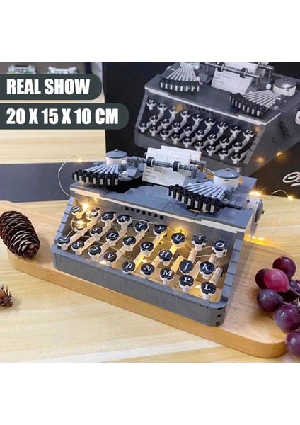 Yaratıcı Retro Klasik Daktilo Klavye Mini Boyutu Yapı Taşları Dıy Yazma Makinesi Tuğla Oyuncaklar Çocuk Hediyeler Için (Yurt Dışından)