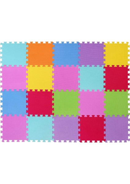 Oyun Paspasları Puzzle Modüler Renkli 20 Parça 30X30 cm Tatami Için Yumuşak Eva Köpük Çocuk Puzzle Halısı (Yurt Dışından)