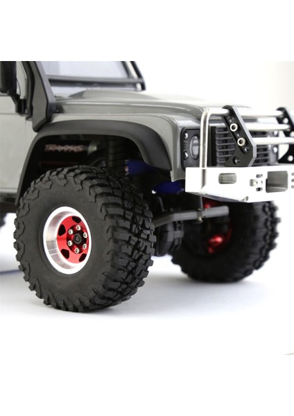 4 Adet 1.0 Inç Alüminyum Alaşımlı Beadlock Tekerlek Göbeği Jantları Rc Paletli Araba Eksenel SCX24 1/18 TRX4M Tekerlekler Parçaları, Kırmızı (Yurt Dışından)