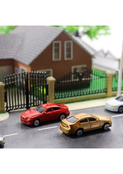 10 Paket 1/87 Mini Model Araba Boyalı Araba Modelleri Bina Tren Sahne Bina Tren Düzeni Seti Modeli (Yurt Dışından)