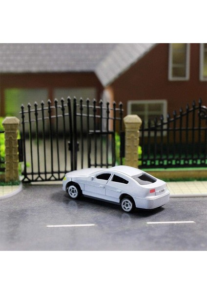 10 Paket 1/87 Mini Model Araba Boyalı Araba Modelleri Bina Tren Sahne Bina Tren Düzeni Seti Modeli (Yurt Dışından)
