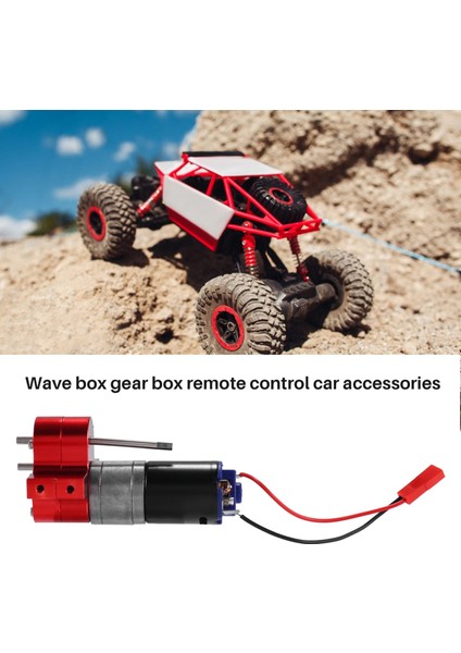 Metal 370 Motor Şanzıman Dişli Kutusu Wpl C14 C24 B24 B36 Mn D90 D99 MN99S Rc Araba Yükseltme Parçaları, Kırmızı (Yurt Dışından)