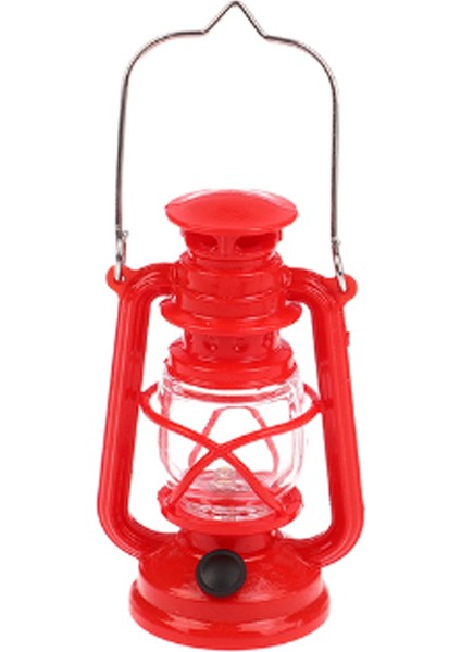 1/6 1/12 Ölçekli Mini Gazyağı Lambası Dollhouse Minyatür Işıklar Gaz Lambası Oyuncak Oyna Pretend Bebek Ev Aksesuarları Kırmızı (Yurt Dışından)