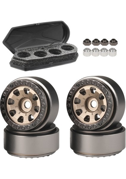 Adet 96G 1.0 Metal Beadlock Tekerlek Hub Eksenel SCX24 AX24 Traxxas TRX4M Fms FCX24 1/18 1/24 Rc Paletli Araba Parçaları, B (Yurt Dışından)
