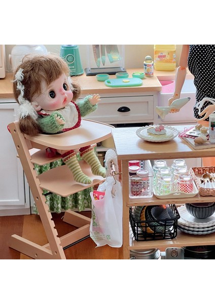 1/6 1/12 Dollhouse Modeli Minyatür Mobilya Aksesuarları Bebek Yemek Sandalyesi Koltuk Rafı OB11 Bjd Dollhouse Oyuncaklar, Sarı (Yurt Dışından) modelleri