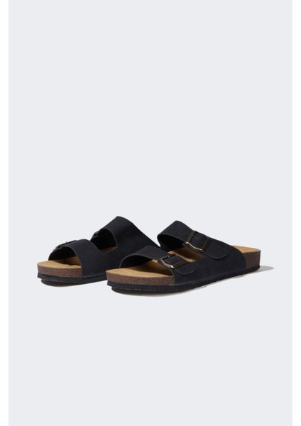 Erkek Düz Taban Çift Bantlı Suni Deri Terlik C3754AX25HS