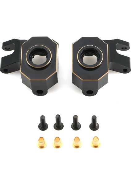 1/10 Simülasyon Model Araba Eksenel SCX10PRO Pirinç AXI03028 Çerçeve Siyah Altın Direksiyon Kupası 1 Çift (Yurt Dışından)