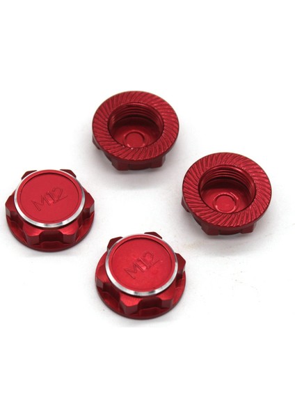 4 Adet 17MM M12 Metal Tekerlek Altıgen Somun Kapağı 1/7 Kral Motor Km Rc Ralli Araba Arrma Mojave Yükseltme Parçaları Aksesuarları, 1 (Yurt Dışından)