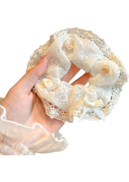 Küçük Taze Kumaş Kırma Çiçek Saç Halkası (Yurt Dışından)