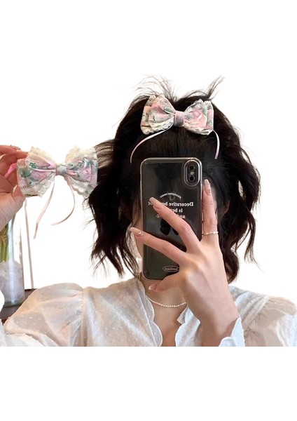 Kumaş Çiçek Köpekbalığı Klipsi Saç Tokası (Yurt Dışından)