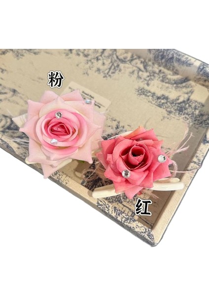 Kumaş Çiçek Köpekbalığı Klipsi Saç Tokası (Yurt Dışından)