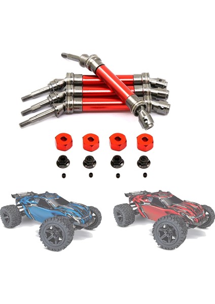 Çelik Cvd Ön ve Arka Tahrik Mili Düzeneği Ağır 1/10 Slash Vxl Stampede 4x 4 Vxl Araba Parçaları, Kırmızı (Yurt Dışından) fırsatları