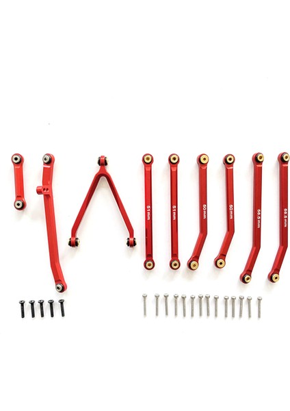 Cnc Yüksek Gümrükleme Şasi Bağlantı Direksiyon Çubuğu Seti 1/24 Rc Paletli Araba Eksenel SCX24 AXI00001 AXI00002 AXI00006 Yükseltmeler (Yurt Dışından)