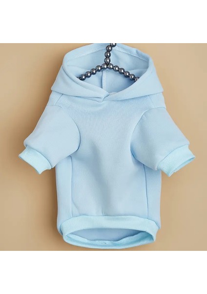 Kedi Köpek İçin Sevgililer Günü Açık Mavi Kapüşonlu Sweatshirt