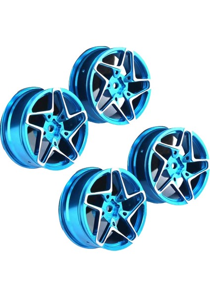 4 Adet 1/10 On-Road Drift Araba 52 mm Alüminyum Alaşımlı Metal Tekerlek Göbeği 1.9 Inç Tırmanma Araba Jant Hsp Tamiya Hpı, Mavi (Yurt Dışından)