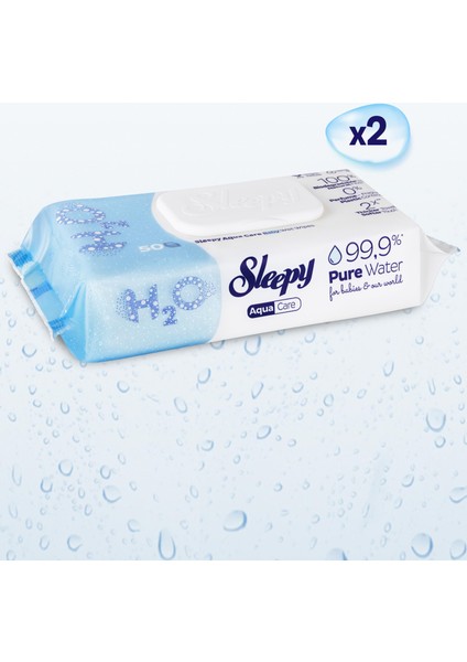 Aquacare H2O Yenidoğan Islak Bebek Havlusu 2X50 fiyatları