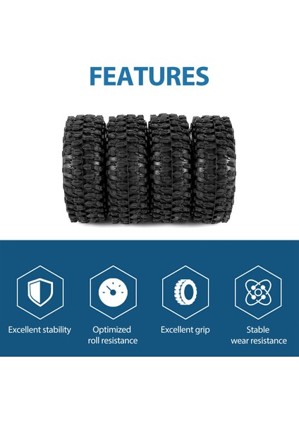 4 Adet 1.9 Inç Lastik Lastik 1.9 Tekerlek Lastikleri 108X40MM 1/10 Rc Paletli Traxxas Trx4 Eksenel SCX10 90046 AXI03007 (Yurt Dışından) indirimleri