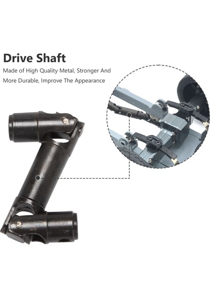 2 Adet Yükseltme Metal Tahrik Mili Wpl 1/10 D12 1/16 C14 C24 C34 B14 B24 B16 B36 Rc Araba Parçaları Aksesuarları, Siyah (Yurt Dışından) fırsatları